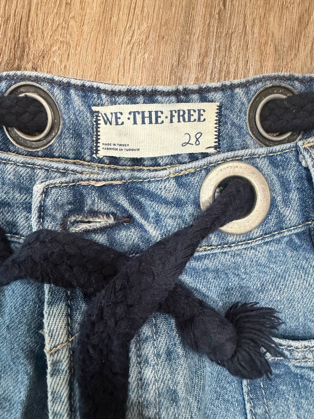 FREE PEOPLE Barrel Paint Splatter Jean - Picture 5 of 6
